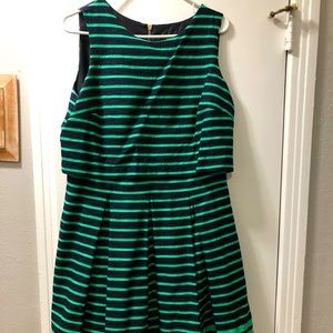 Cute navy and green dress. Size 14.